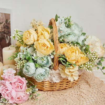 China Wholesale Eco-Friendly Cheap Silk Peony Flowers Fake Plant Artificial Flowers Flowers For Wedding Decorations for sale