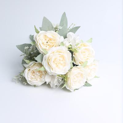 China High simulation peonies artificial flowers wholesale high quality artificial peony bouquet for wedding decoration for sale