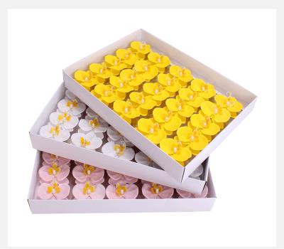 China Wholesale High Simulation Artificial Soap Flower Orchid Head Artificial Phalaenopsis Soap Flower For Valentine's Gift for sale