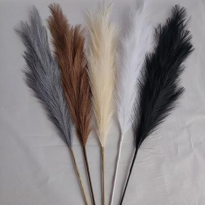 China Wholesale 100cm Material Eco-friendly Fake Pampas Grass Artificial Plant Dried Flowers For Wedding Backdrop And Wedding Supplies for sale