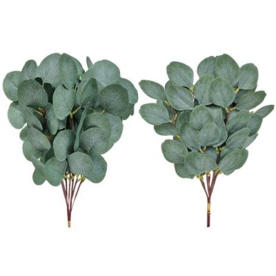 China Hot Selling Real Touch Natural Artificial Eucalyptus Wreath Artificial Touch Eucalyptus Leaves Artificial Plants To Wedding Decor for sale