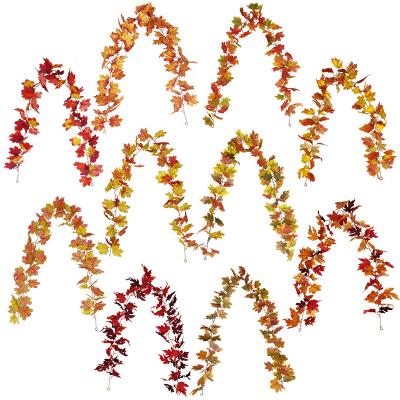 China Hot Selling Artificial Halloween Decor Vine Leaf Natural Touch Maple Plant for Halloween Home Decor and Props for sale