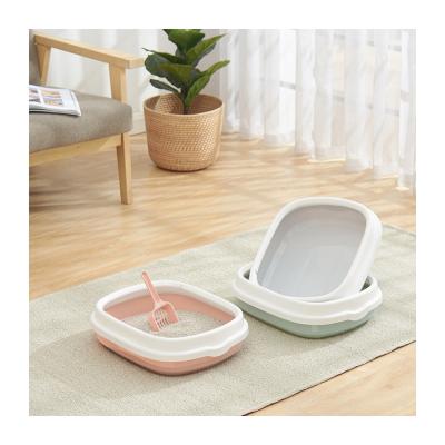 China New Easy Viable Clean Open Box Cat Litter Box With Shovel from Cat Litter Box Cat Toilet for sale