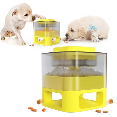 China New Design Pet Drivers Dog Food Viable Automatic Slow Catapult Driver Interactive Pet Toy for sale