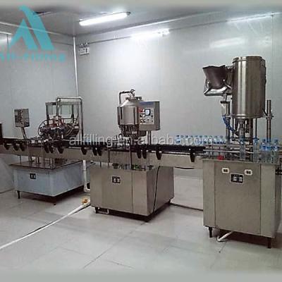 China Automatic Hand Sanitizer Food/Liquid Soap/Shampoo/Oil/Fertilizer/Beverage/Cosmetic Honey Bottle Capping And Filling Labeling Machine for sale