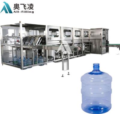 China 5 Gallon Automatic Food 300BPH Bottle Washing Barreled Filling Capping Machine for sale