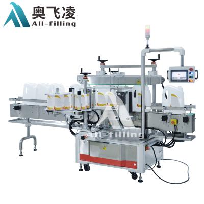 China Cheap Beverage Factory Price Two Glass Bottle Three Sides Stick Labeling Machine for sale