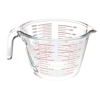 China Viable newcomer commercial glass measuring cup, 8 cup (2 liter) capacity measuring cup for kitchen for sale