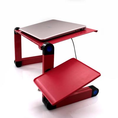 China 12-17inch Adjustable Laptop Bed Laptop Table Portable Laptop Stand with Fan for sale