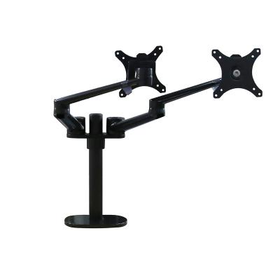 China Wholesale Adjustable Laptop Notebook Monitor Mount Arm, Dual Desktop Monitor Mount Stand With Flange 13-27 Inch for sale