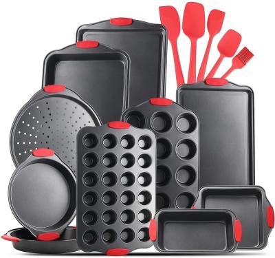 China Bakeware Non-Stick Surface Bakeware Set Sustainable Suppliers 15 Pcs for sale