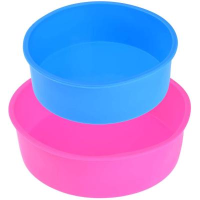 China Sustainable Cake Mold Making Bakeware Bake Pan Round 8 InchNon-Stick Silicone Resin Baking Molds For Non-Stick Surface Easy To Clean for sale