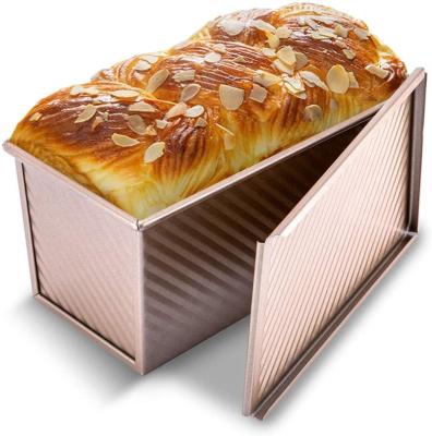 China Sustainable New Product Non Stick Bread Tins For Baking With Cover , Bread Tin With Lid for sale