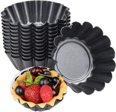 China Viable Hot Products 14 Pack Flower Baking Cups Non-Stick Egg Mold Tart Case Muffin Cups for sale