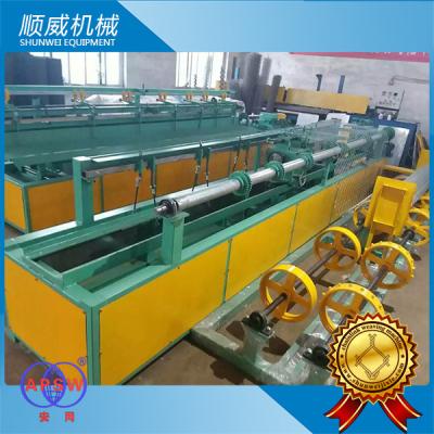 China PLC Control Chain Link Wire Machine Yellow And Green Color 2 Meters Width for sale