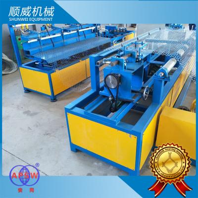 China High Speed Full Automatic Chain Link Wire Machine Yellow Color 3.5m Length for sale