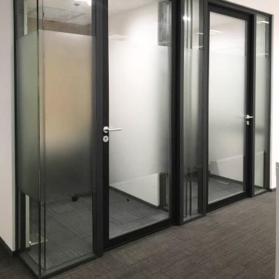 China China manufacturers direct sales of leisure equipment, double 80mm office sound insulation glass transparent insulating glass partition wall for sale