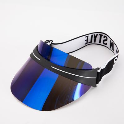 China High Quality Colorful Custom Hat Elastic Band Transparent PVC Character Sun Visor Hats for sale