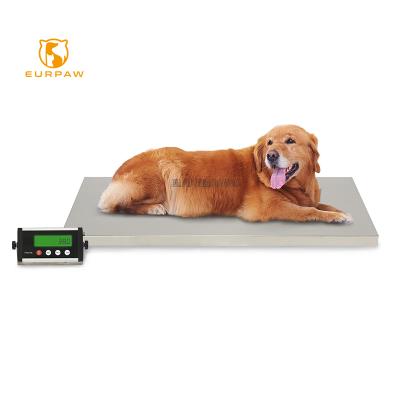 China Body Weight Gauge EUR PET Large Accurate Dog Ground Weighing Machine Bearing 150kg With Adjustable Rubber Legs for sale