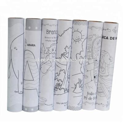 China Back With Glue 15 Feet Paper Coloring Roll / Back Paper With Glue Coloring Paper for sale