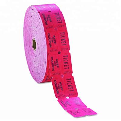 China paper & Cardboard Deposit One and Keep One Ticket Roll, Red, 2000 Per Roll for sale