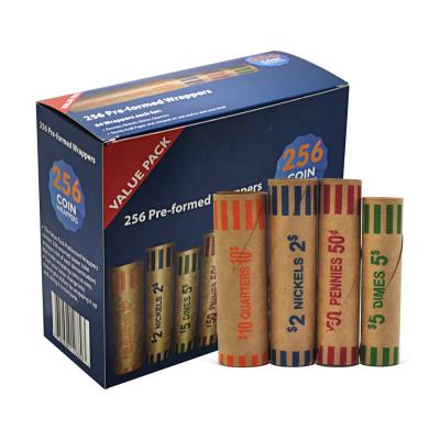 China Kraft Paper OEM / ODM 4 Colors Corin Wrappers Tube Wrapping Paper For Bank for sale