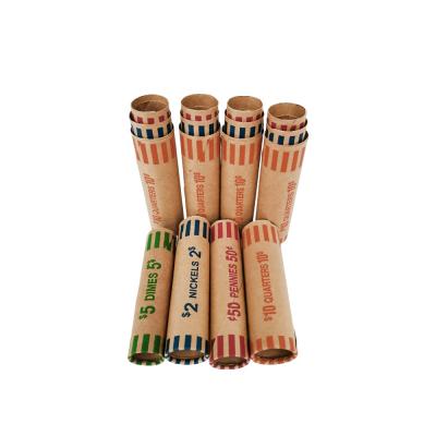 China For Smart Roll Wrappers Coin Bank Silver Coin Paper Tubes For Bank And Individual Use for sale