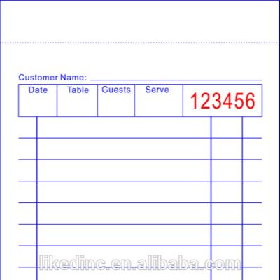 China Single Party Waitress Paper Pad for Restaurant Hotel for sale