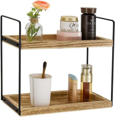 China 2 Tier Kitchen Spice Rack Kitchen Spice Rack Removable Removable Countertop Bathroom Countertop Storage Rack for sale