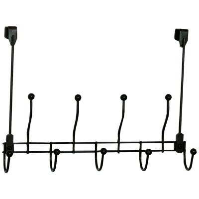 China Durable Durable Kitchen Bedroom Towel Rack Stainless Steel Metal Over The Door Hook for sale