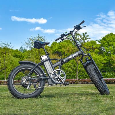 China Cheap 20 Inch 48v 500W 10.5AH China OEM China Aluminum Alloy Fat Tire Folding Electric Bike Bicycle for sale