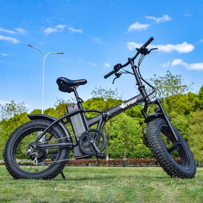 China Aluminum alloy fat tire folding electric bike 500w 48v integrated hub motor electric bicycle for sale