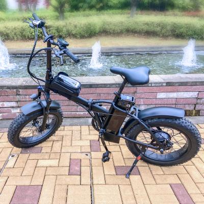 China Best 20Inch 48V 500W Aluminum Alloy Electric Bicycle 2021 Fat Tire Chinese Cheap Foldable Electric Bike for sale