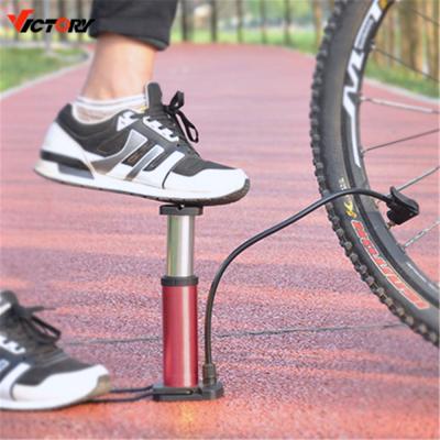 China Scooter Tires Bike Pump Mini Portable Pump Bicycle Foot Pressure Gauge Tire Light Compressor for sale