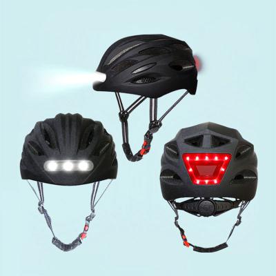 China About 10 Hours (Full Charged) Factory Price Man Size LED Road Bike Cheap Bicycle Helmet With Light for sale