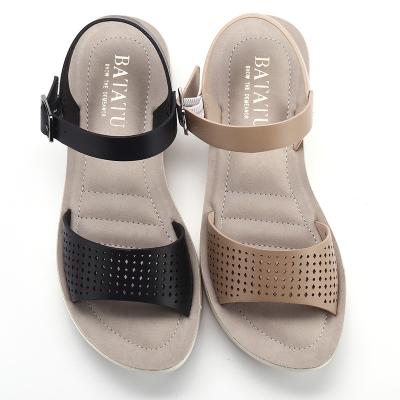 China Cushioning Classic Design Platform Unique Slippers Wholesale For Women's Shoes Flat Sandals for sale