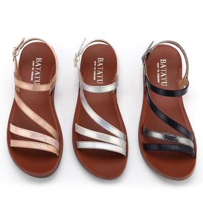 China 2022 Summer Breathable Wholesale Custom Made Women Cross Strap Ladies Shoes Wedges Sandals for sale