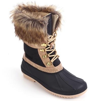 China Latest Design Waterproof Fashion Hairy Snow Woman Boots For Autumn And Winter for sale