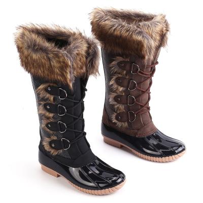 China 2021 Fashion Trend Hot Sale Sexy Ladies Flat Hairy Snow Winter Boots For Women for sale