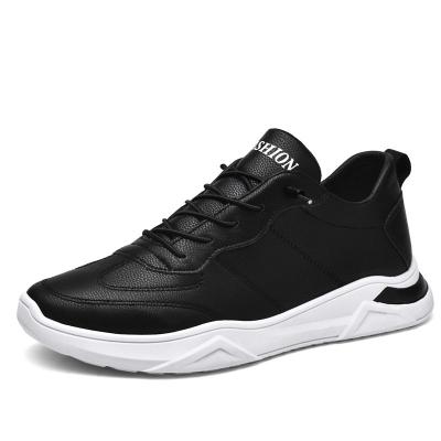 China Soft ; Wholesale Lightweight Mens Black Sports PU Fancy Upper Shoes For Winter for sale