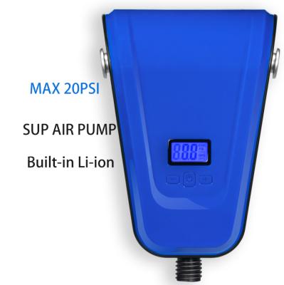 China Unisex 20psi Air Pump for Sip Paddle Boards, Cordless Rechargeable Li-ion Inflator Pump, 12V Portable Air Inflator for Inflatable Boat for sale