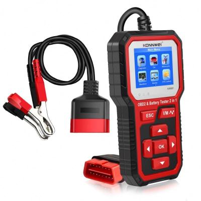 China Universal Vehicles KONNWEI Professional Device KW681 Combined OBDII Engine Scanner and Battery Tester 2 in 1 in All Cars 12v Hot Sale for sale