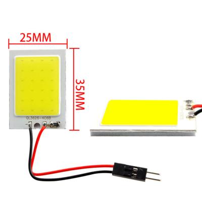 China Car Interior Light Panel Lamp T10 12V COB Car Panel COB 24SMD Interior Light Dome Light Panel Light for sale