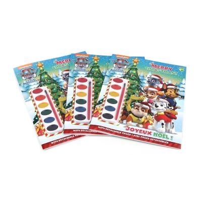 China paper & Custom cardboard coloring book softcover print with saddle stitch binding for sale