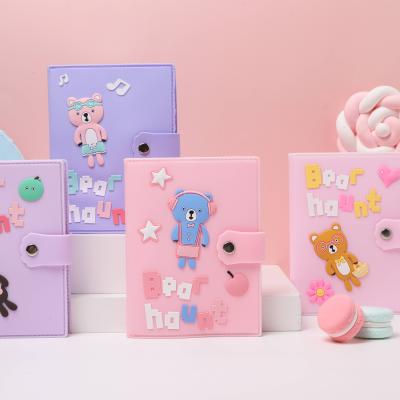 China School Supplies Fancy Mini Notebook Colored Adorable Cute Picture On Cover For Kids Clasp Notebook for sale