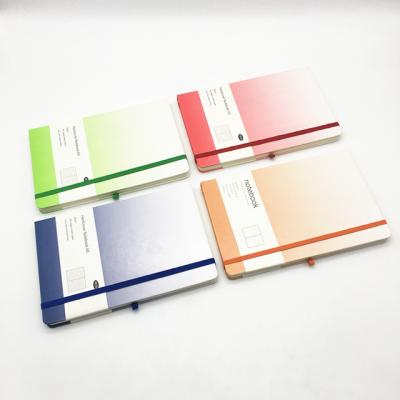 China Wholesale Custom Hardcover Notebook A5 Hardcover Notebook Printing With Elastic Closure Gradient Color for sale