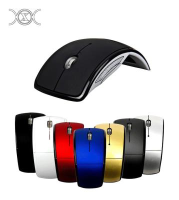 China 3D 2.4G Logo Optical USB Mouse Customized Arc Wireless Folding Wireless Mice For PC for sale