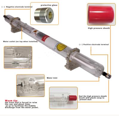 China Building Material Stores Reci 80W 100W 130W 150W 180W CO2 Laser Tube For Laser Cutting Machine for sale