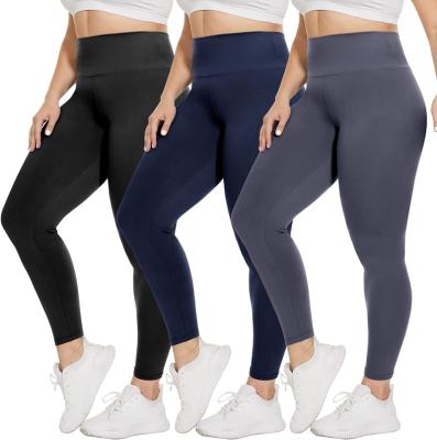 China Polyester Breathable Spandex High Waist Gaiters Pants Plus Size Yoga Pants Comfortable Casual Pants Black Gaiters For Women for sale