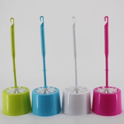 China Sustainable Plastic Toilet Brush Set With Holder Toilet Cleaning Brush for sale